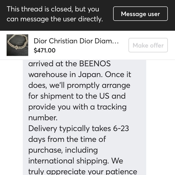 RARE DIOR CHAIN NECKLACE CUBAN LINK CD DIAMOND CHAIN - Picture 10 of 10